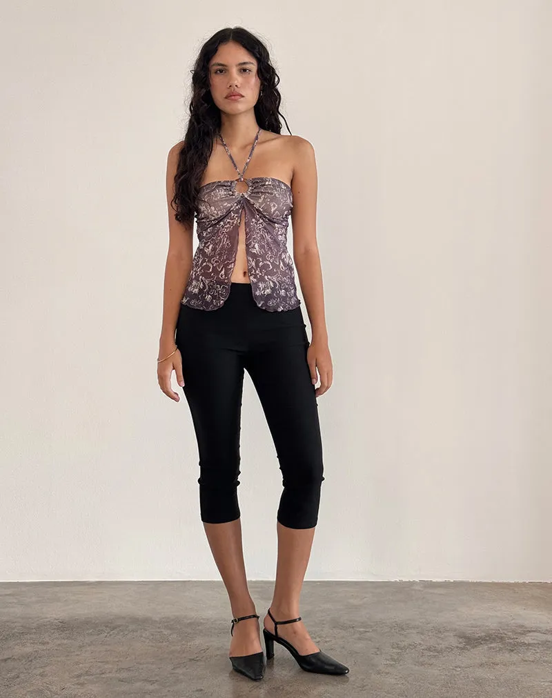 Janar Top in Batik Botanical Brown