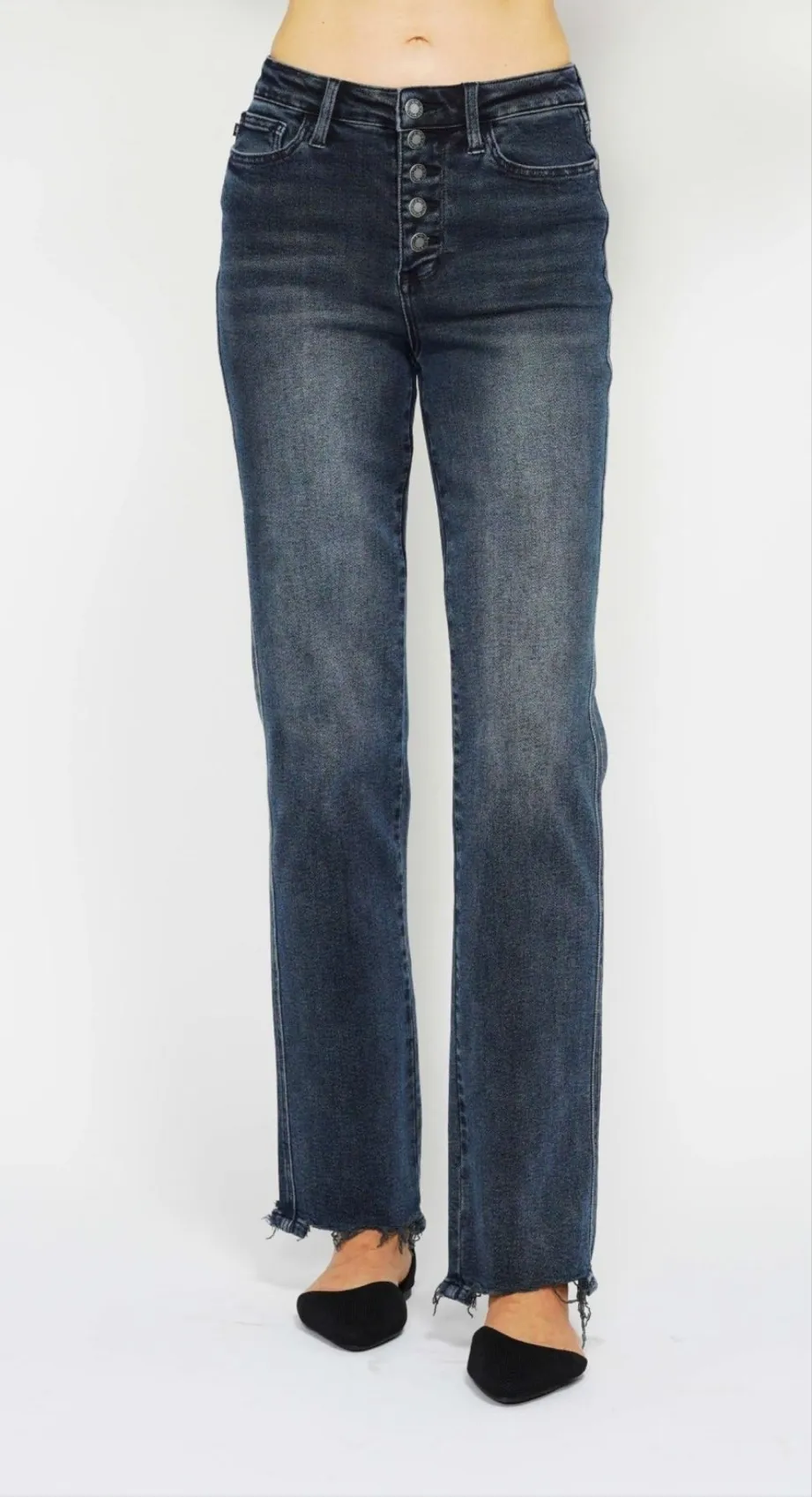 JB Button Fly Straight Jeans