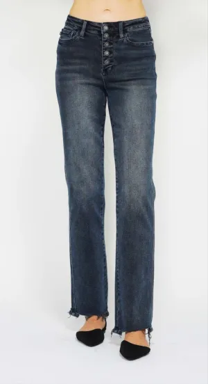 JB Button Fly Straight Jeans