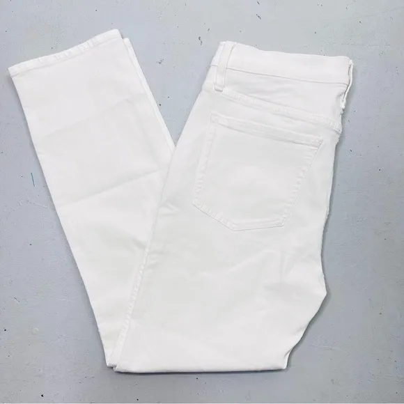 J.Crew 9” Vintage Slim-Straight Mid-Rise White Demin Jeans Size 29