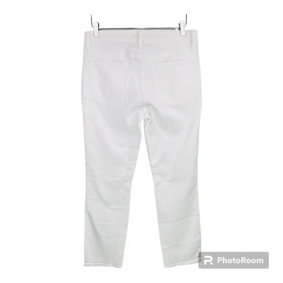 J.Crew 9” Vintage Slim-Straight Mid-Rise White Demin Jeans Size 29
