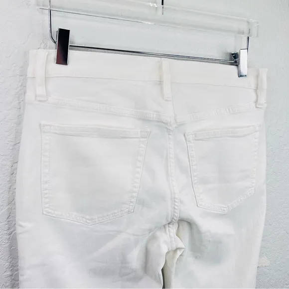 J.Crew 9” Vintage Slim-Straight Mid-Rise White Denim Jeans Size 26