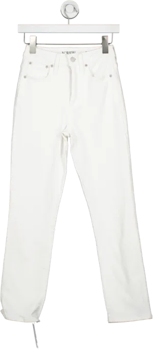 j.crew White Curvy Vintage Slim Straight Jeans W24