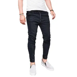 Jean décontracté à taille élastique vintage