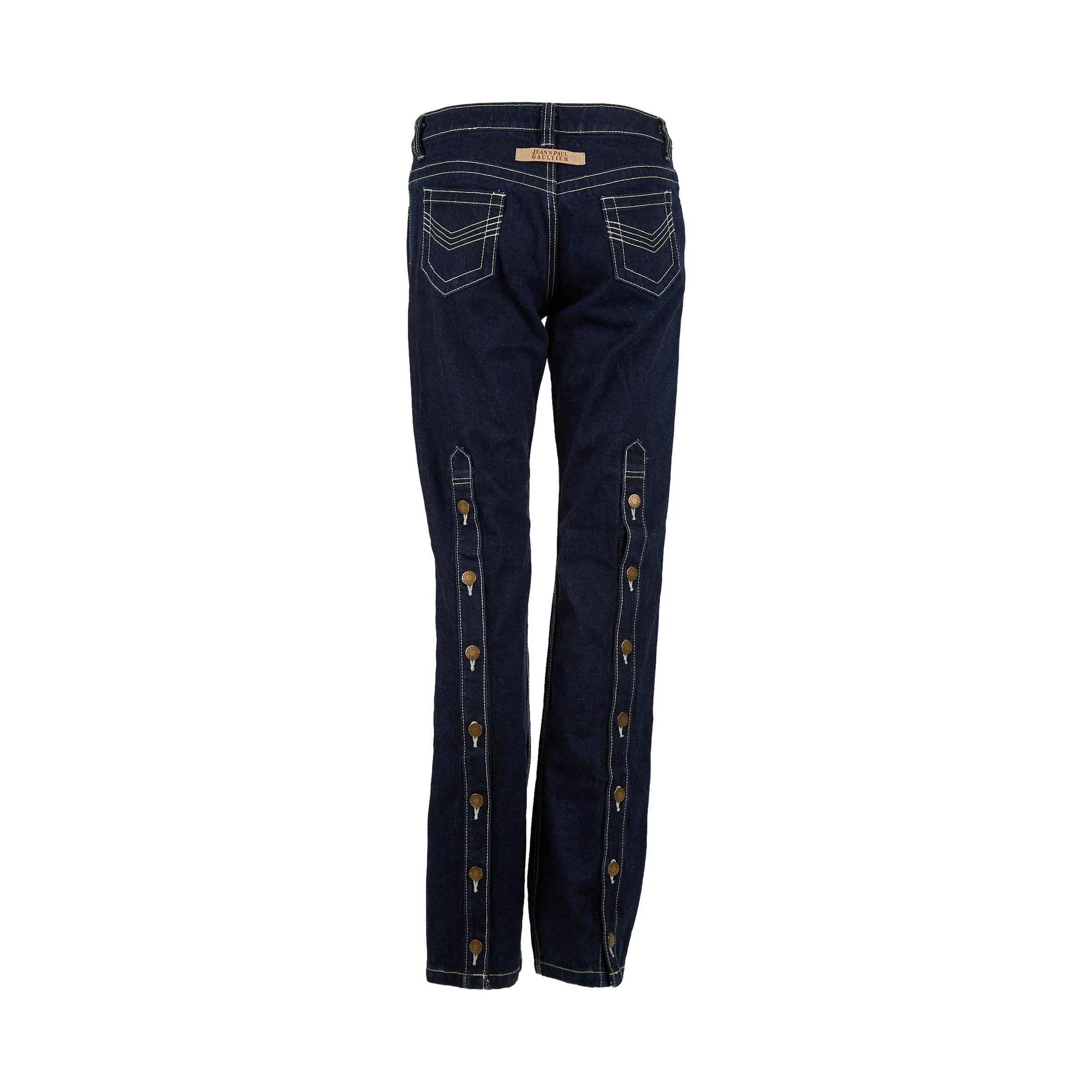 Jean Paul Gaultier Logo Button Jeans