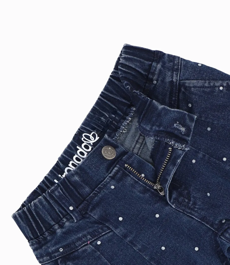 Jeans bebé niña con puntos