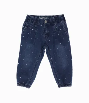Jeans bebé niña con puntos
