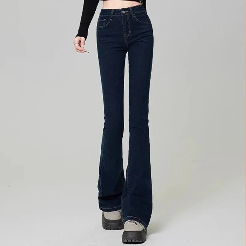 Jeans Lady Slim Fit Denim Flare Pants