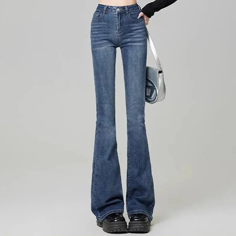 Jeans Lady Slim Fit Denim Flare Pants