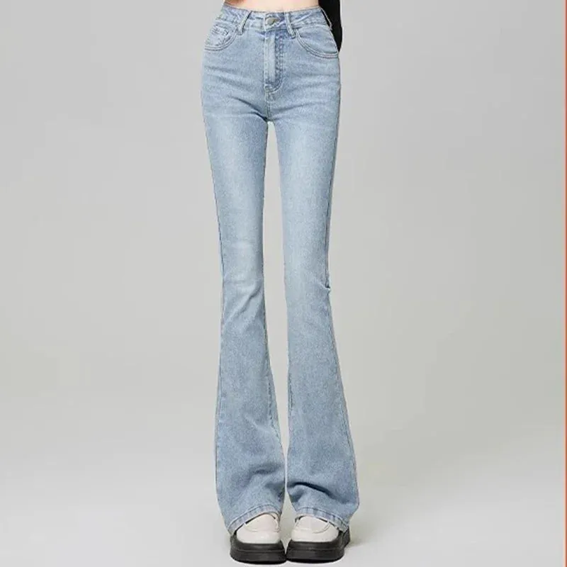 Jeans Lady Slim Fit Denim Flare Pants