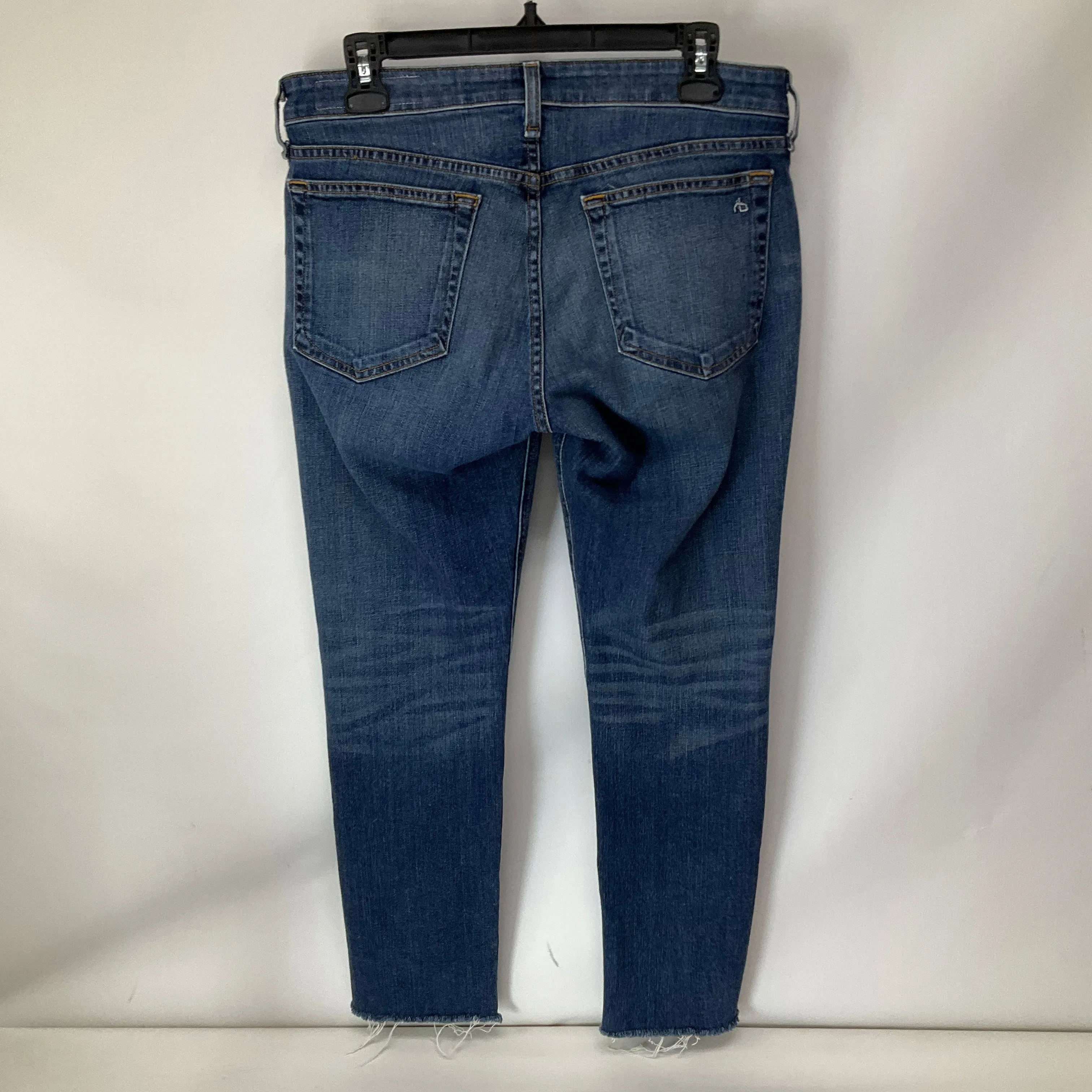 Jeans Straight By Rag & Bones Jeans In Blue Denim, Size: 4