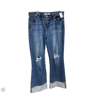 Jeans Wide Leg By Clothes Mentor In Blue Denim, Size: 16