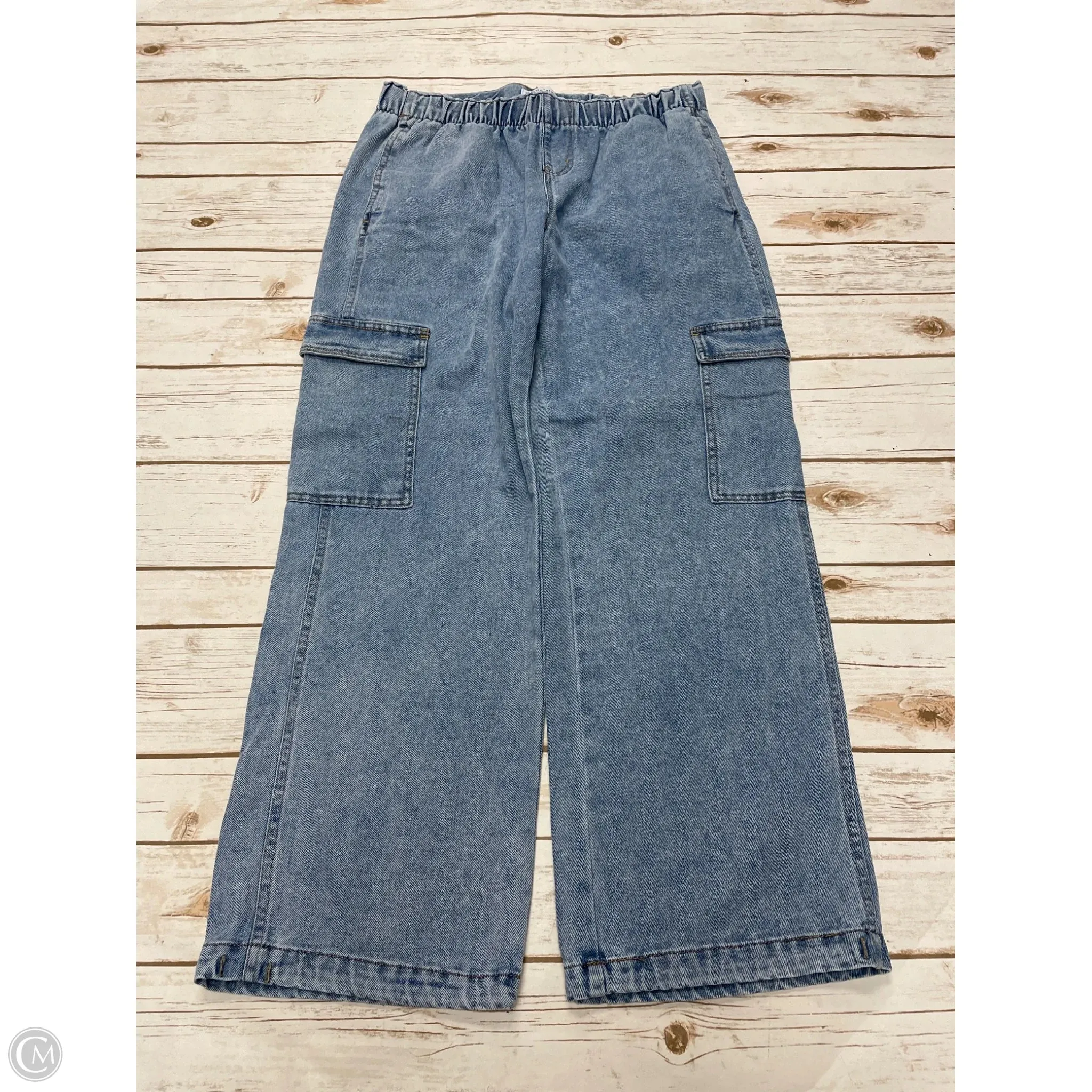 Jeans Wide Leg By Vanilla Bay In Blue Denim, Size: M