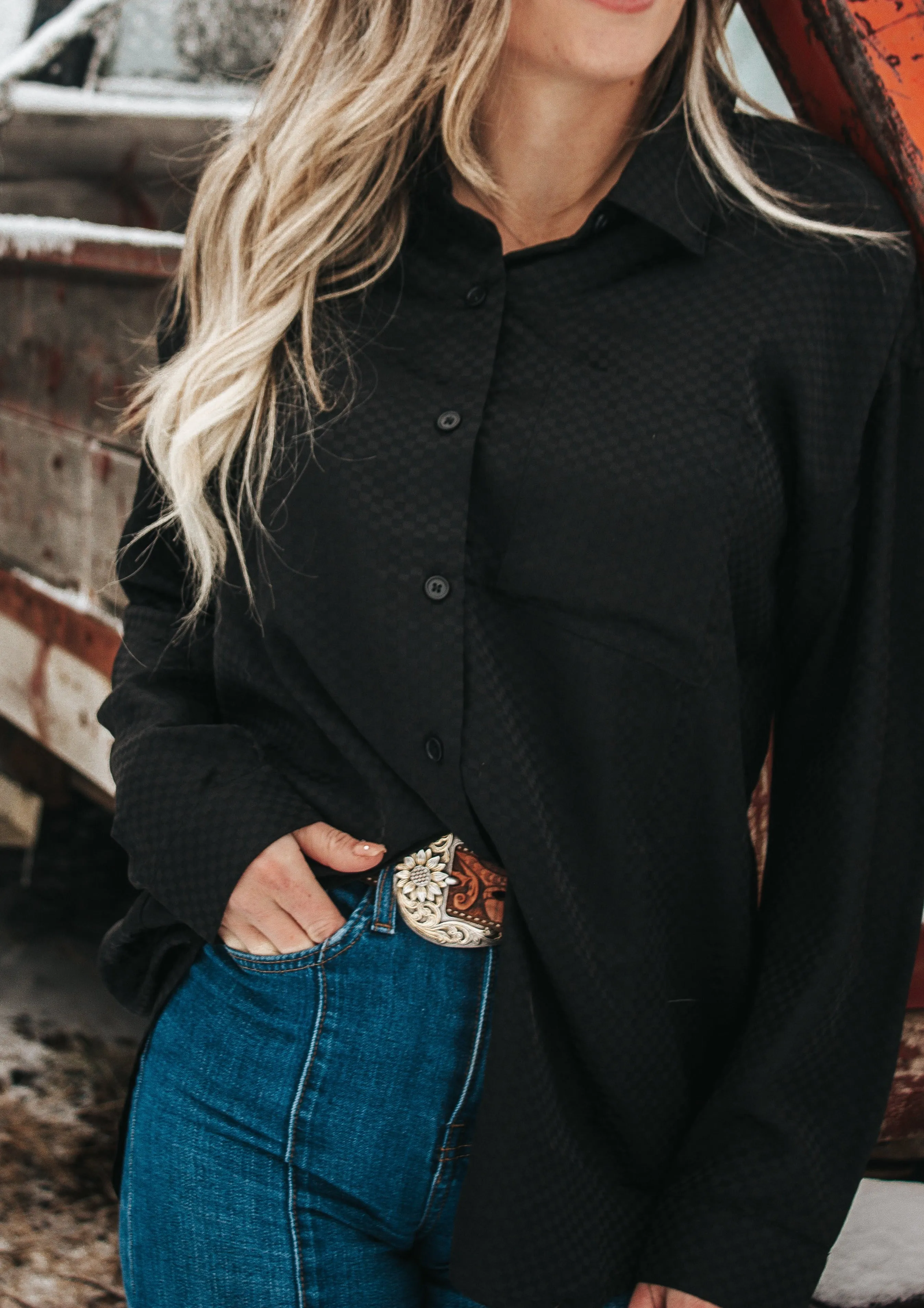 Jessi Checkered Button Down