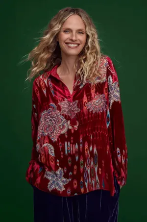 Johnny Was - Feather Burnout Mara Blouse