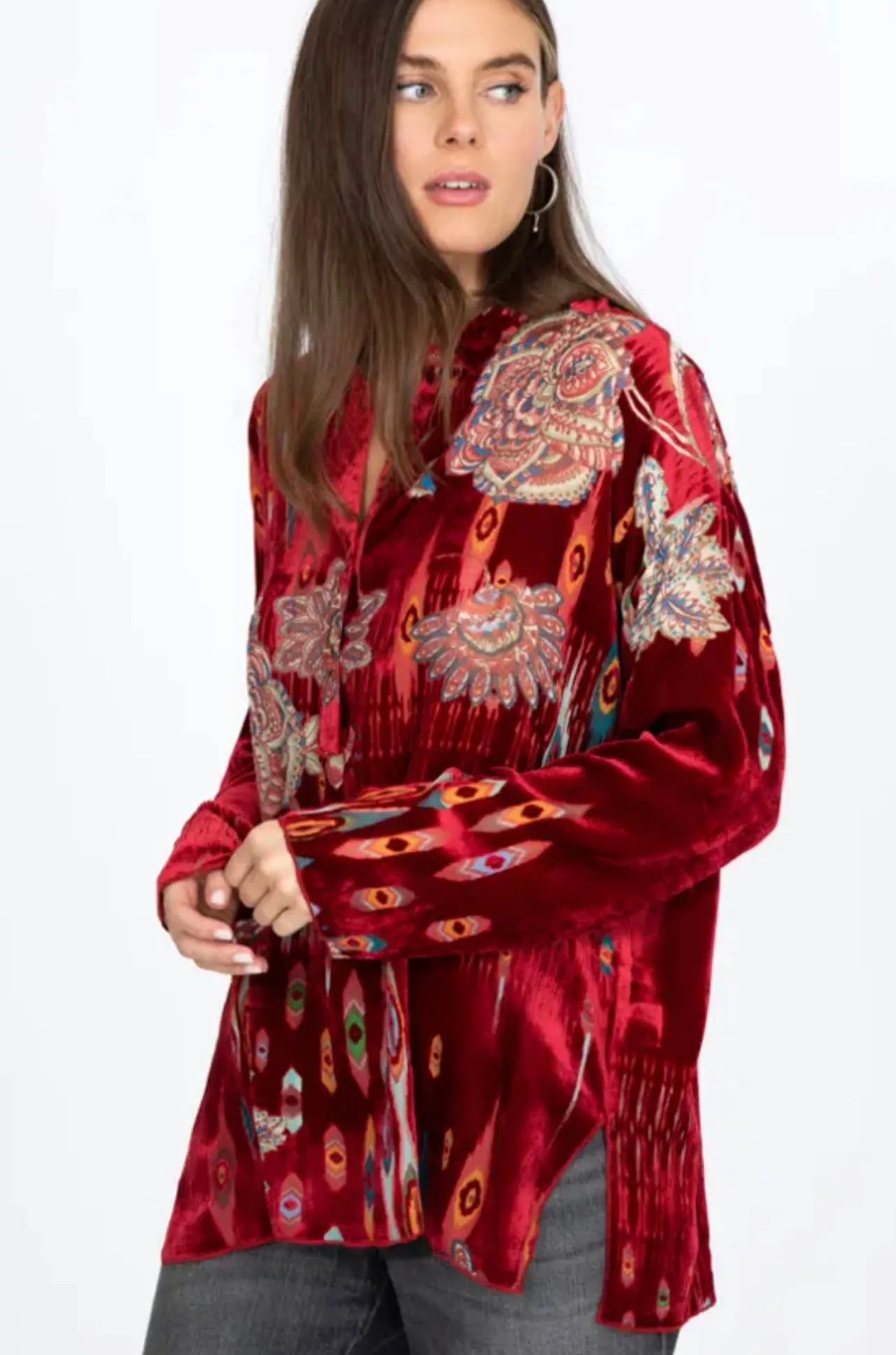 Johnny Was - Feather Burnout Mara Blouse