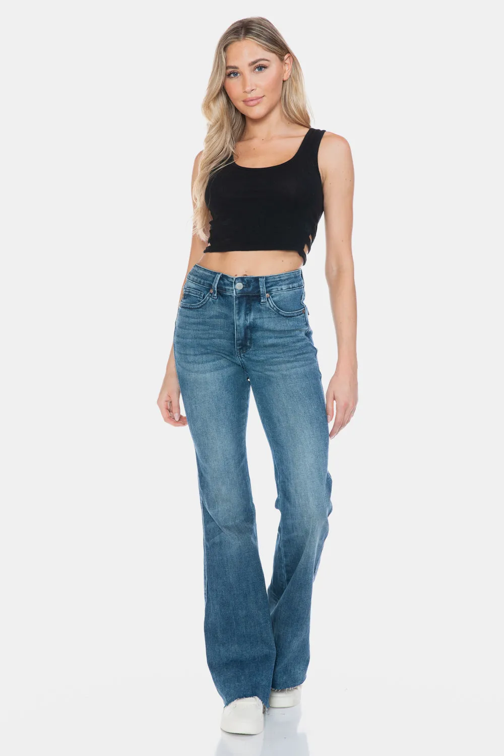 Judy Blue Cut Hem Flare Jeans *TUMMY CONTROL*