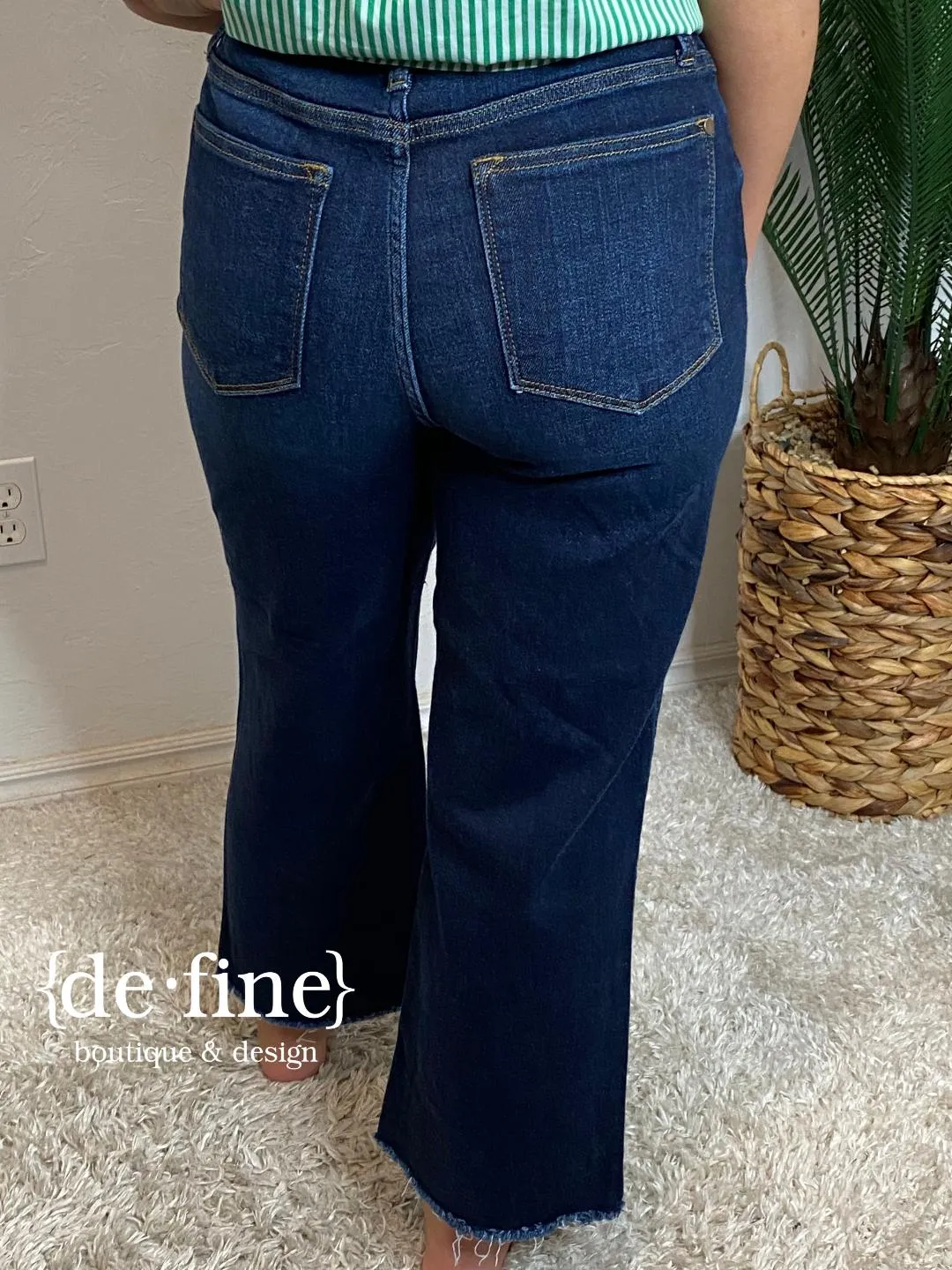 Judy Blue High Waist Crop Wide Leg