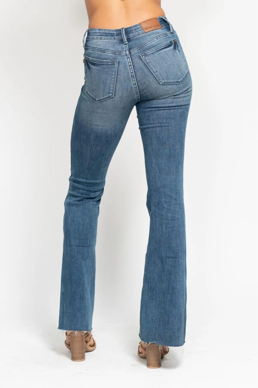 Judy Blue Mid Rise Vintage Flare Jeans