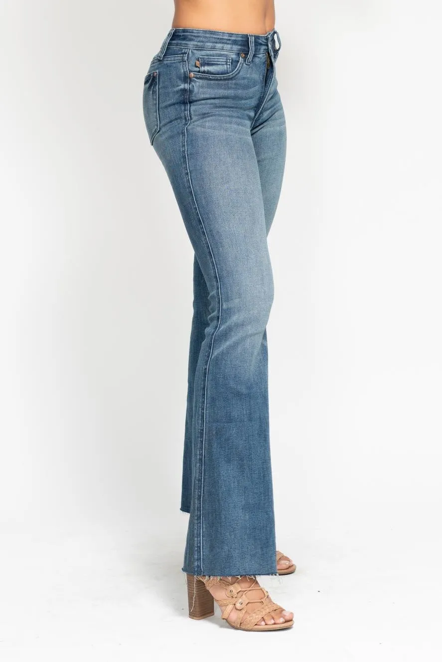 Judy Blue Mid Rise Vintage Flare Jeans
