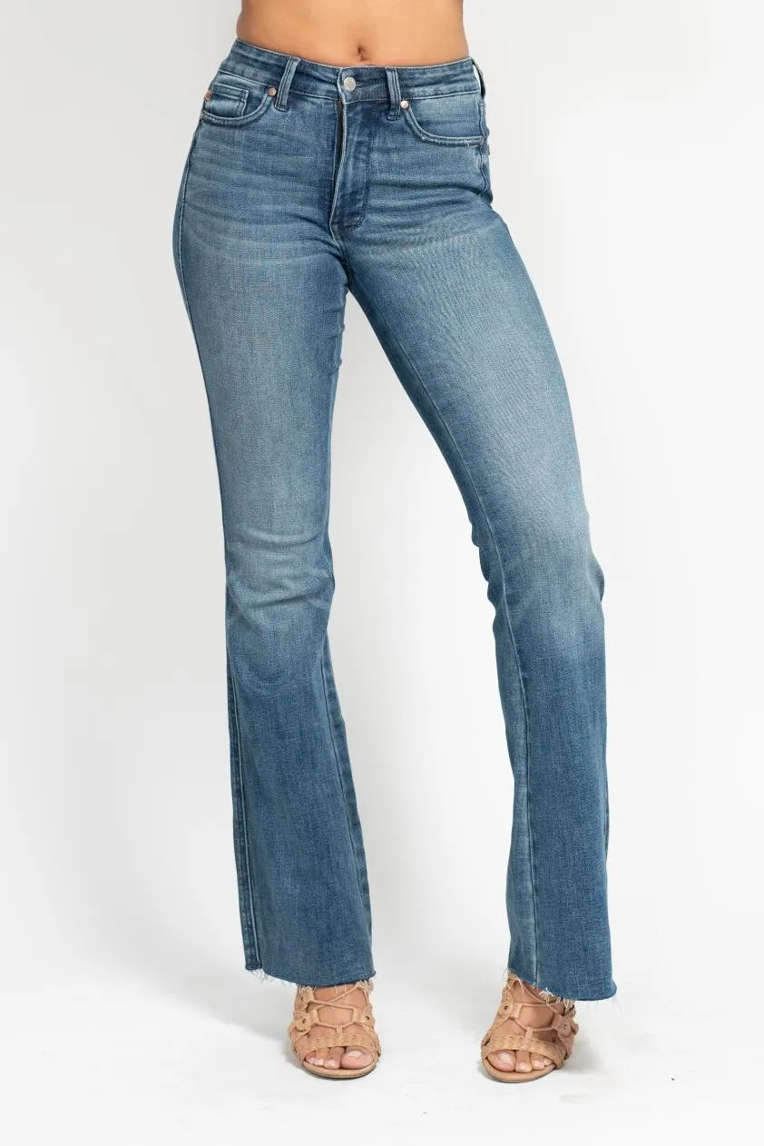 Judy Blue Mid Rise Vintage Flare Jeans