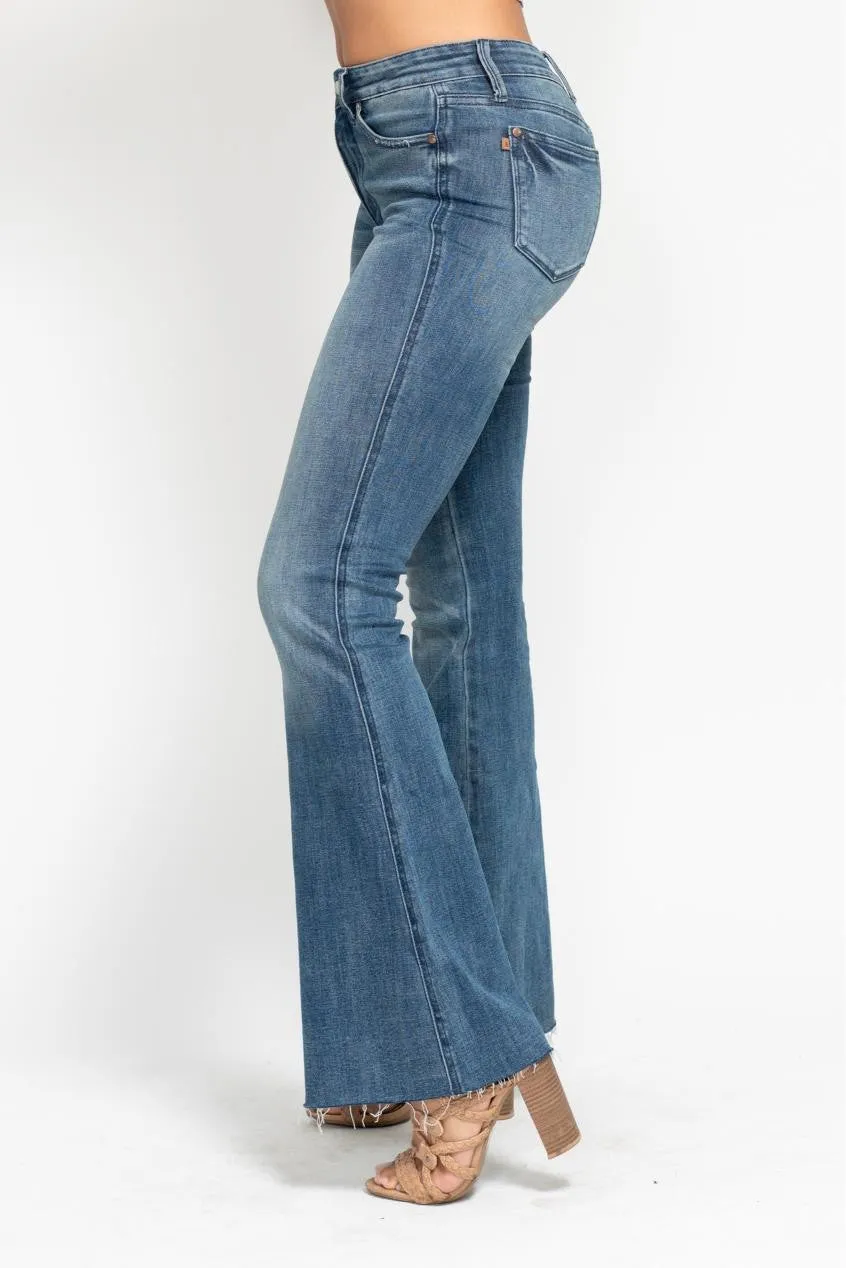 Judy Blue Mid Rise Vintage Flare Jeans