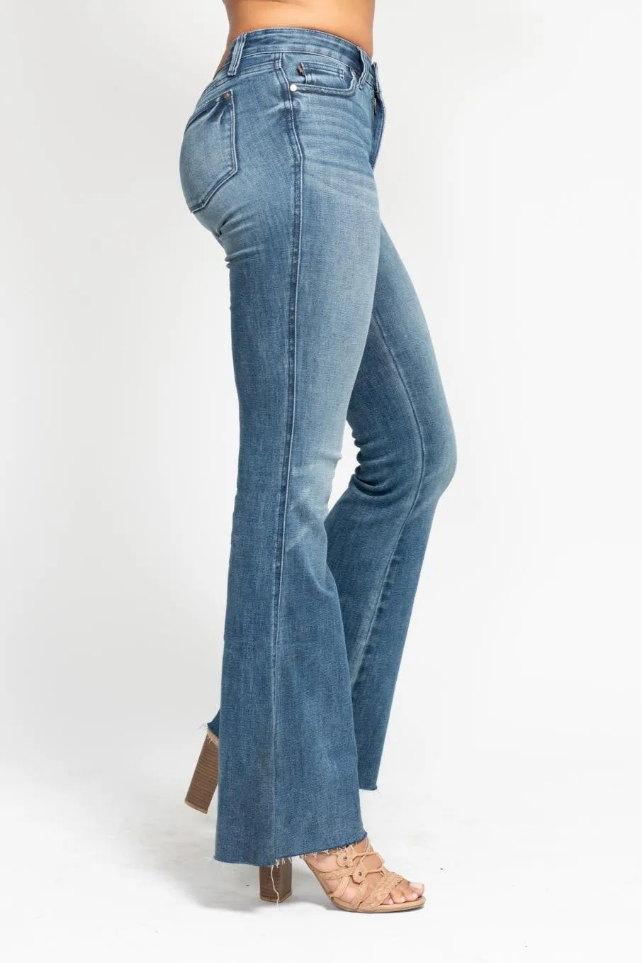 Judy Blue Mid Rise Vintage Flare Jeans