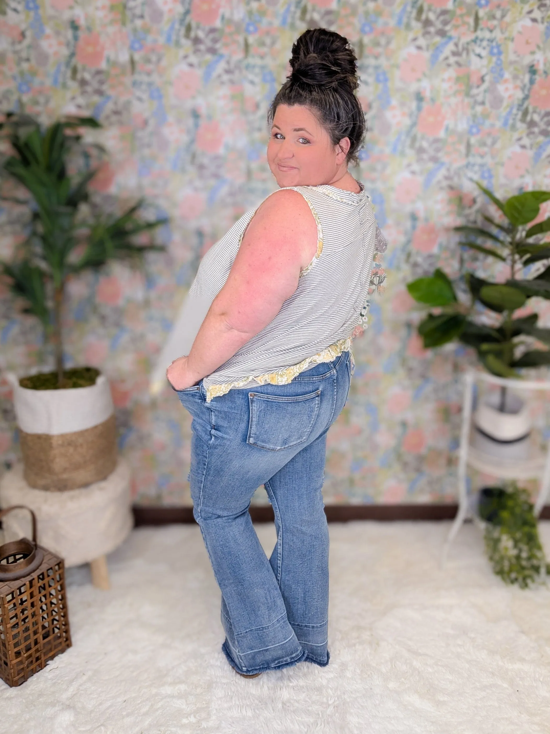 Judy Blue Tummy Control High Rise Released Hem Flare
