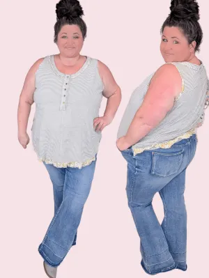 Judy Blue Tummy Control High Rise Released Hem Flare