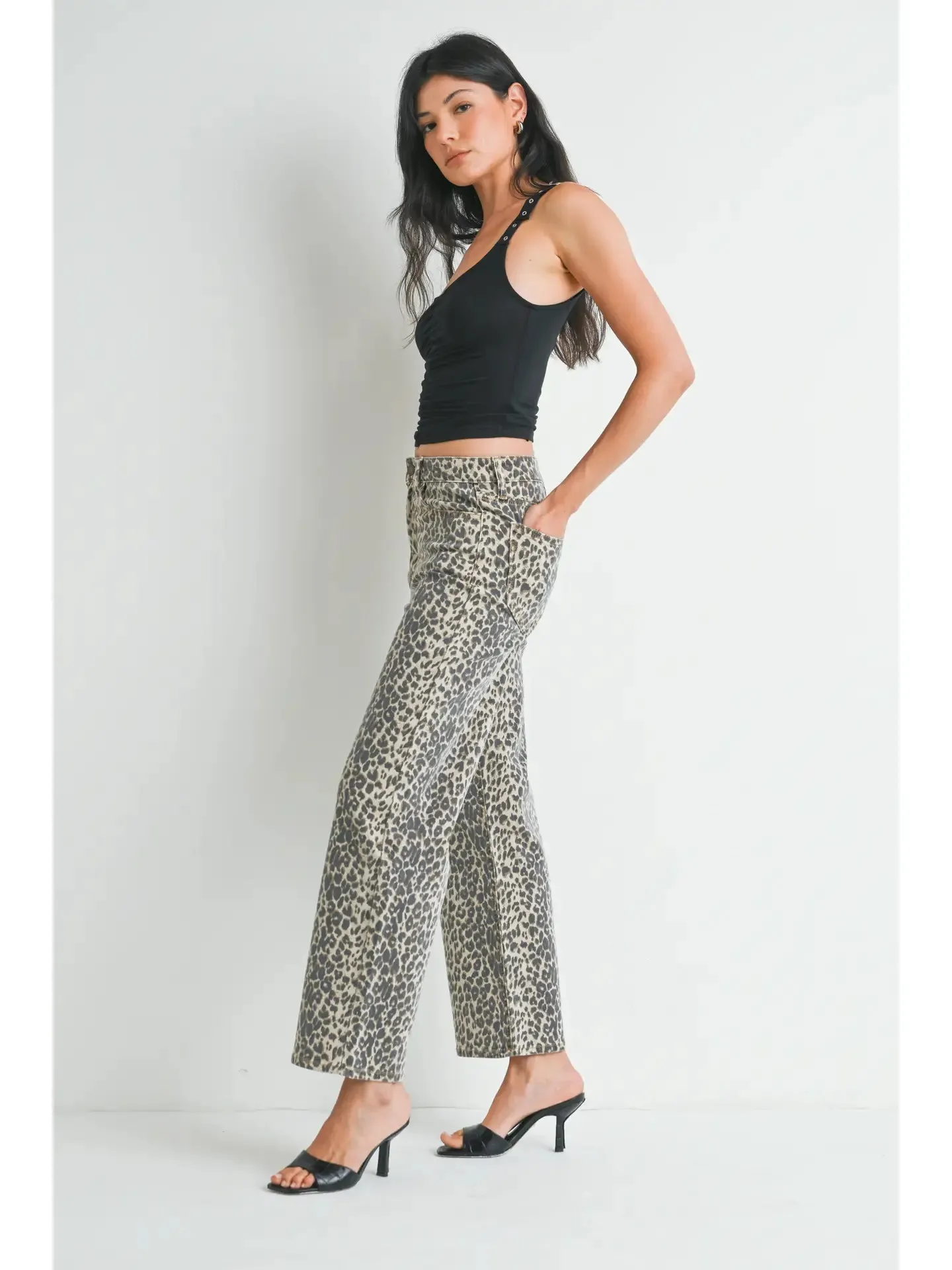 Just Black | Vintage Straight {Leopard}