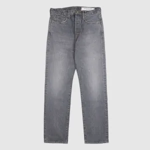 Kapital 5-Pocket Black Hard Washed Denim Jeans