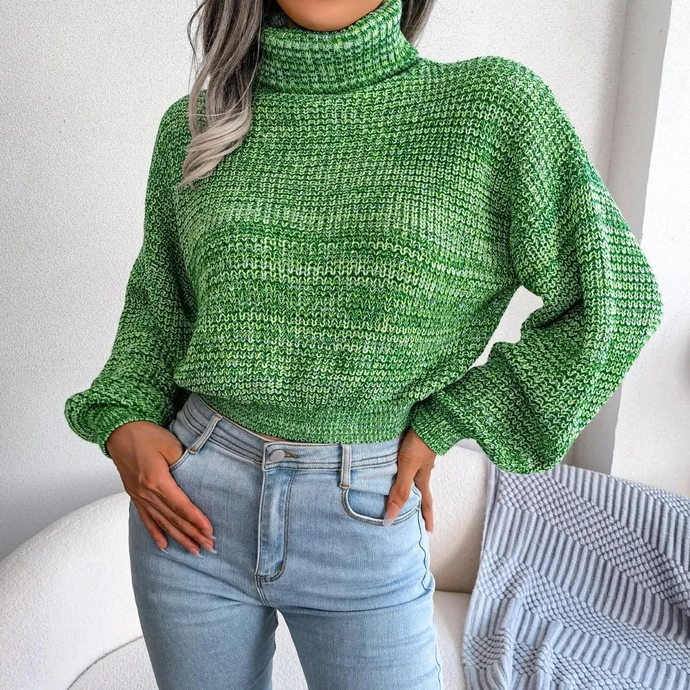 Karen - Chunky Ribbed Turtleneck Sweater for Women