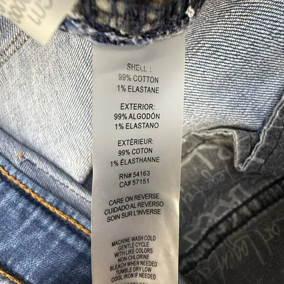 Karl Lagerfeld Paris Jeans Women's 16 Blue Cannes Straight High Rise L2TK2276