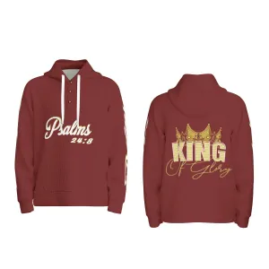 King of Glory Half  Button Hoodie