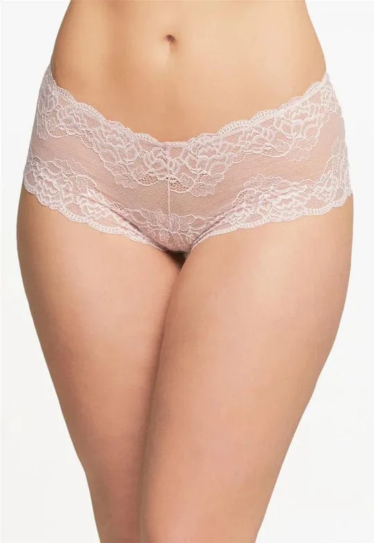 Lace Cheeky Panty- Pink Pearl