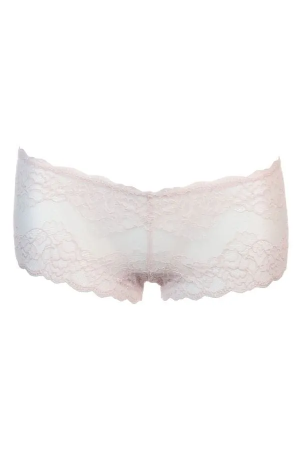 Lace Cheeky Panty- Pink Pearl