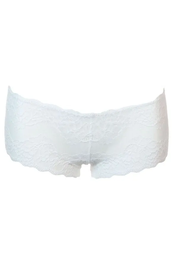 Lace Cheeky Panty - White