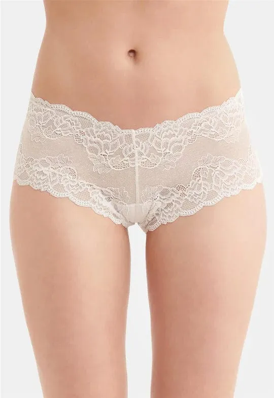 Lace Cheeky Panty - White