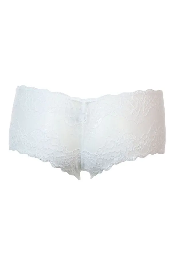 Lace Cheeky Panty - White