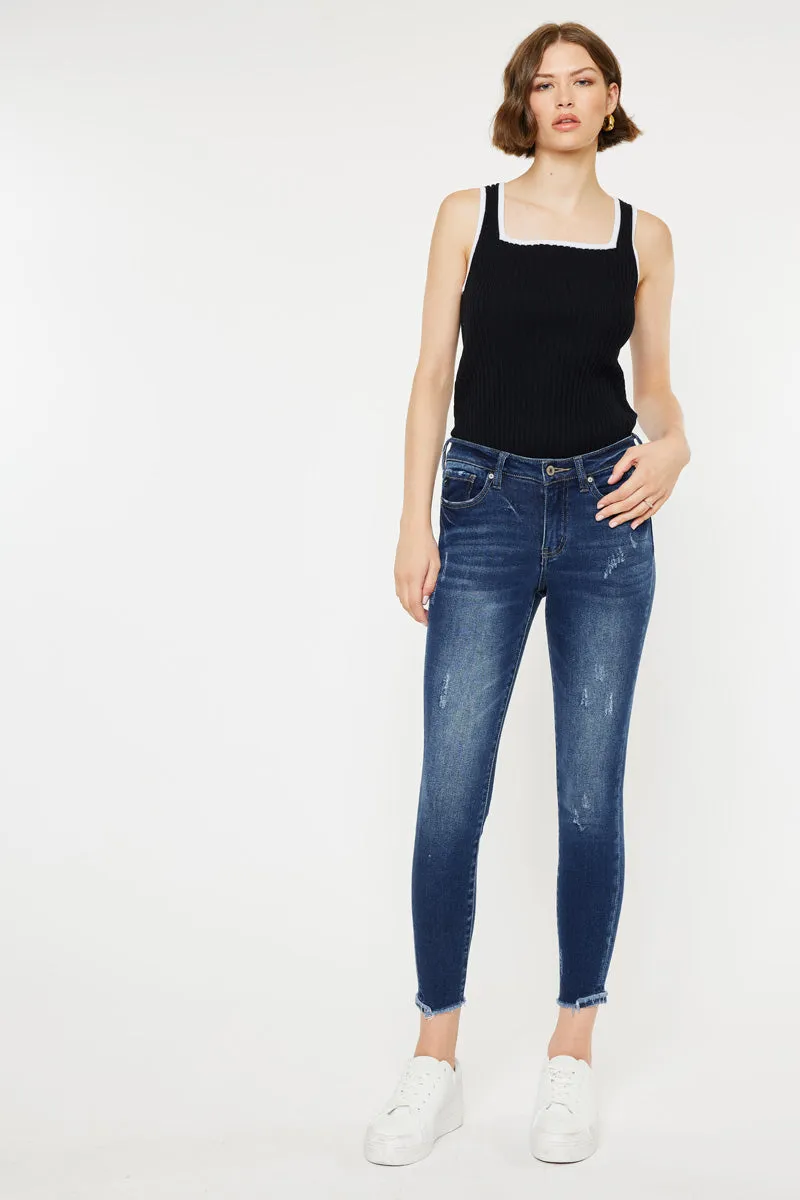 Landon Mid Rise Ankle Skinny Jeans