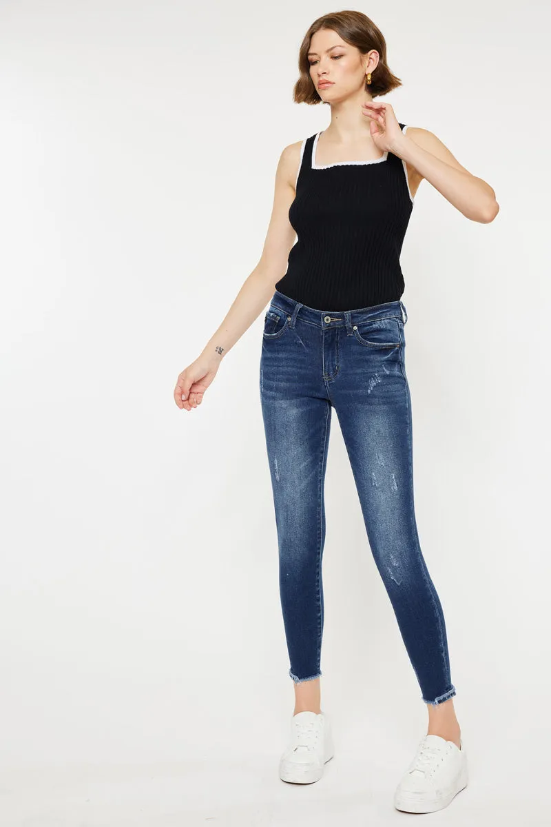 Landon Mid Rise Ankle Skinny Jeans