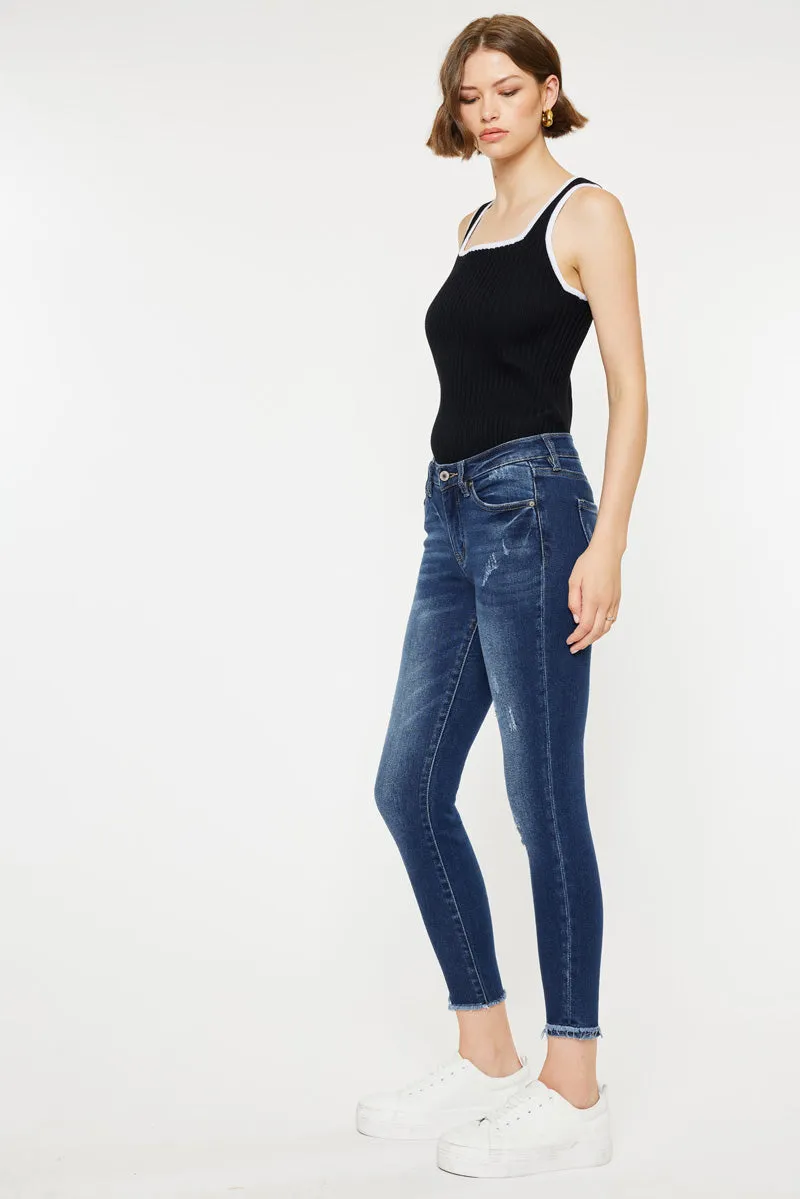 Landon Mid Rise Ankle Skinny Jeans