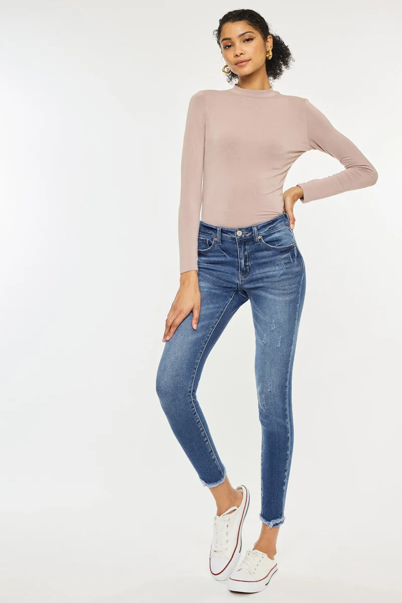 Landon Mid Rise Ankle Skinny Jeans