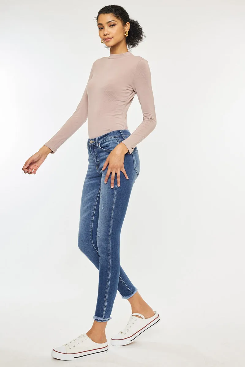 Landon Mid Rise Ankle Skinny Jeans