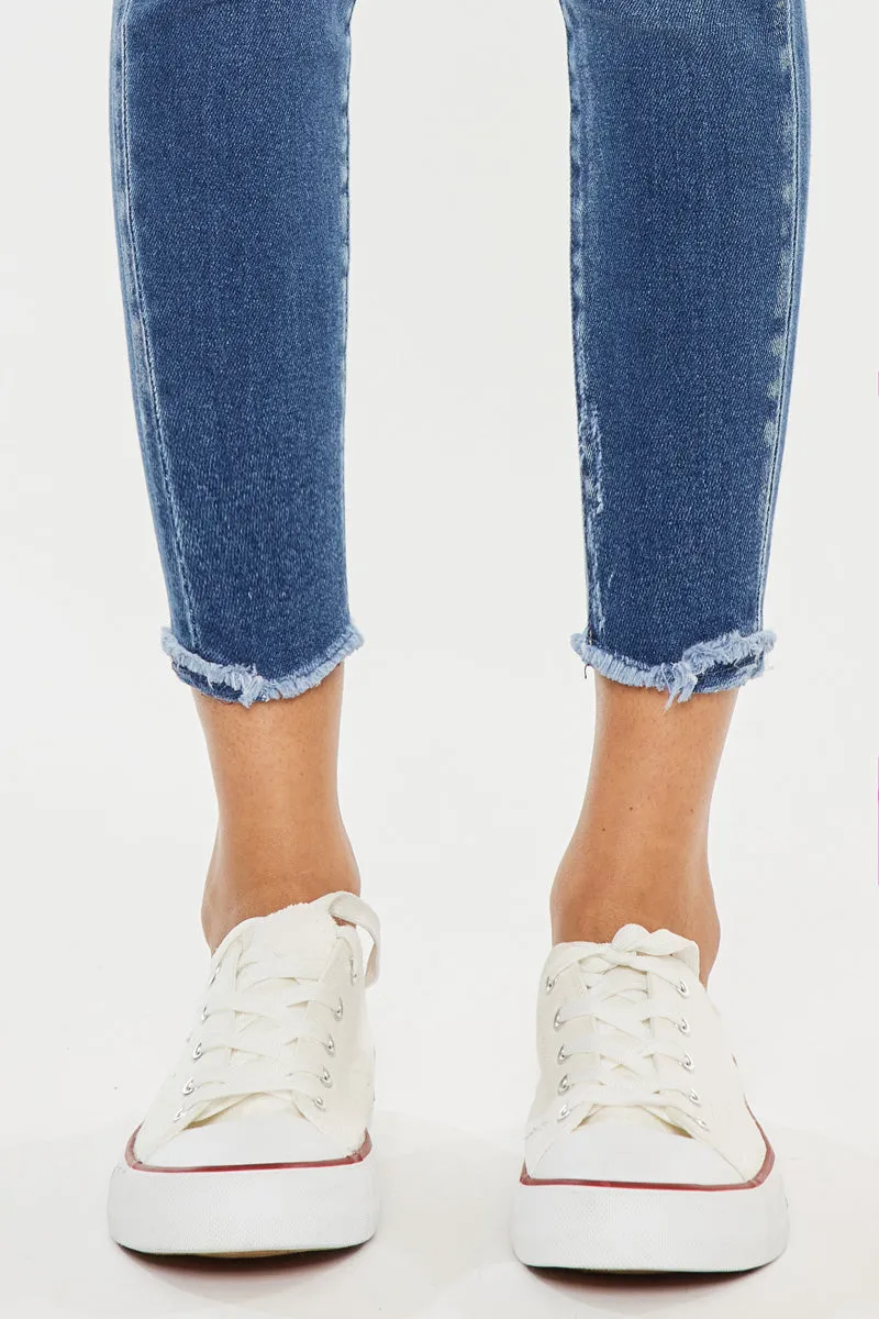 Landon Mid Rise Ankle Skinny Jeans