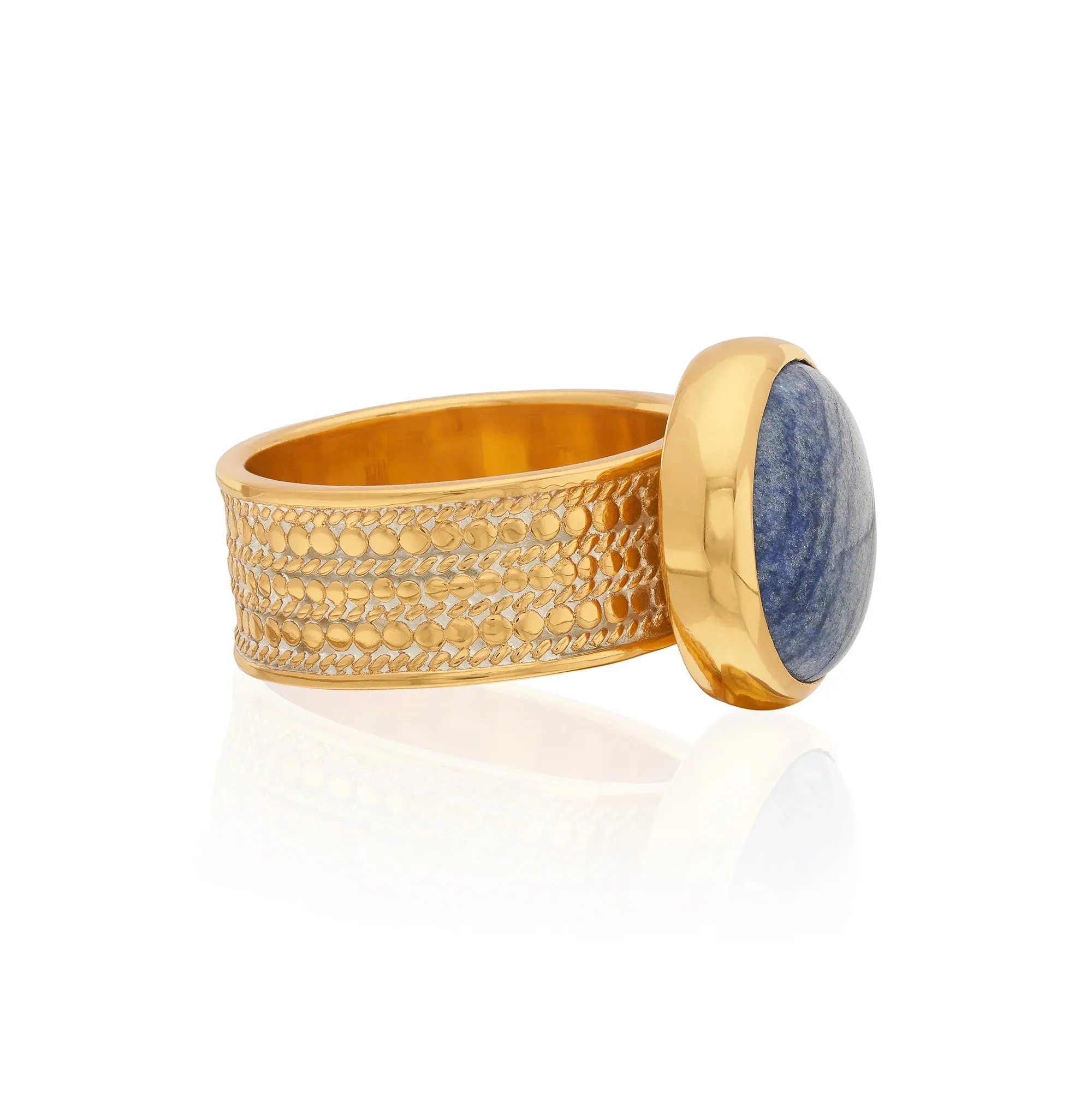Large Dumortierite Cocktail Ring