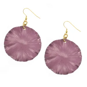 Large Mauve Anodized Aluminum Large Lily Earrings