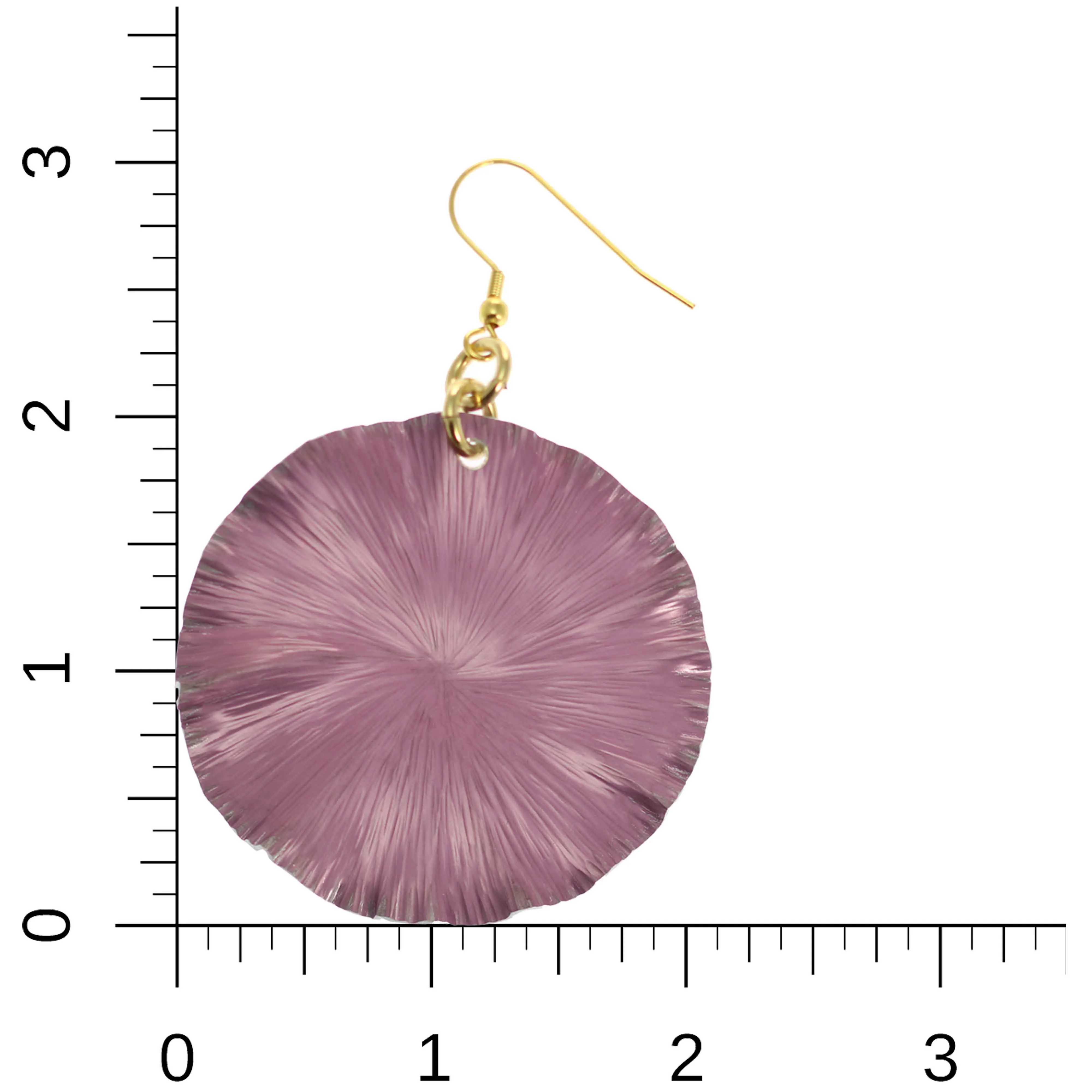 Large Mauve Anodized Aluminum Large Lily Earrings