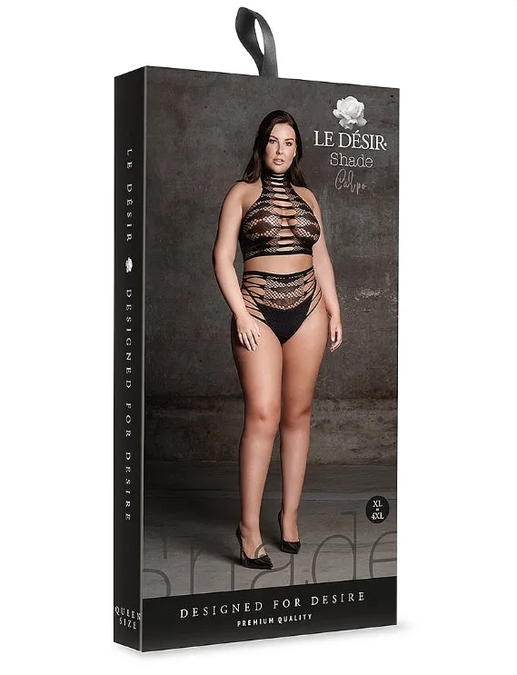 Le' Desir Shade Carpo Two Piece with Turtleneck, Crop Top and Panty