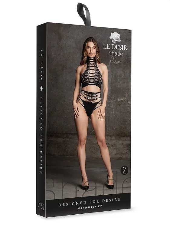 Le' Desir Shade Carpo Two Piece with Turtleneck, Crop Top and Panty